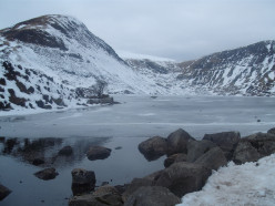 Walking in Grey Mares Tail Nature Reserve and Loch Skeen in Dumfries and Galloway in Scotland