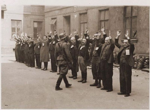 These are department heads of the Brauer Firm, armament factory that employed over 2000 people, being arrested.