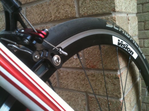 Ultremo ZX's fitted to a Planet X RT 57 road racing bike the tires enhance it's sharp handling.