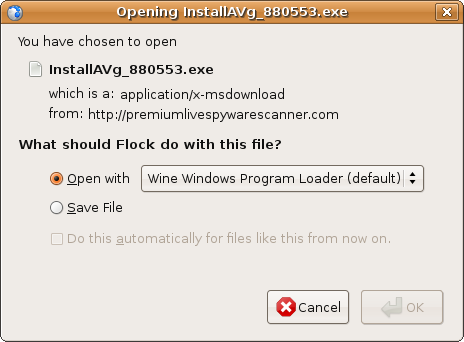 7)Download that popped up.  DON'T DOWNLOAD!!!, HIT YOUR BROWSER CANCEL, DON'T RUN, HIT CANCEL OR X.
