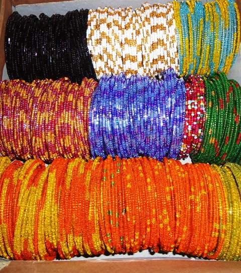 glass bead traditional bangle