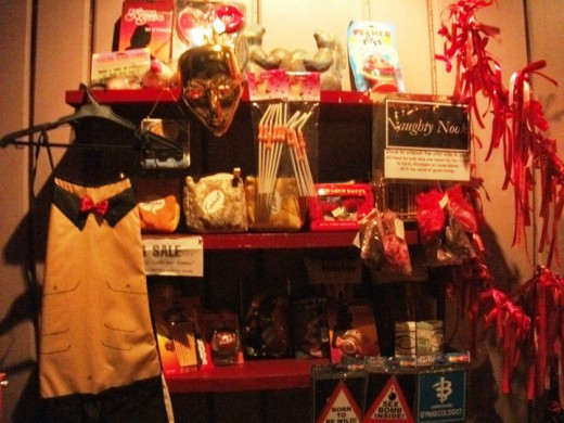 The shop's naughty corner.