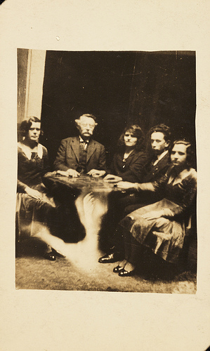 Seance with Levitating Table.