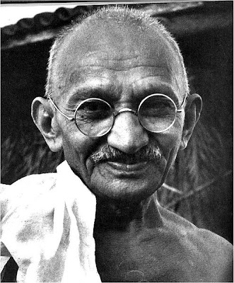 Mahatma Gandhi. Mahatma means great (maha) soul (Ātman).
