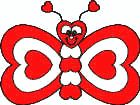 An example of a butterfly using only heart shapes (image source: www.dltk-holidays.com)