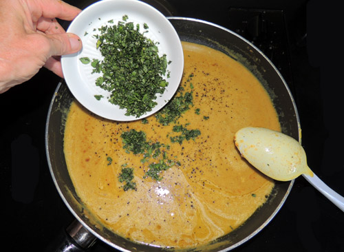 add minced cilantro