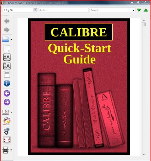Calibre even has a quick-start guide to help you in case you're confused about something.