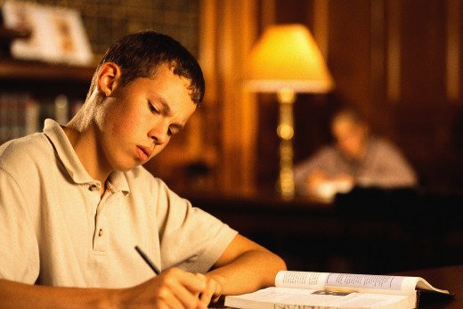 Studying diligently :)
