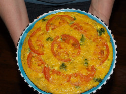 Broccoli and Cheese Frittata with Tomatoes