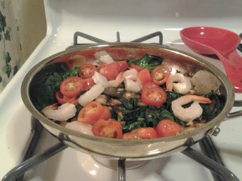 Now with the shrimp and cherry tomatoes