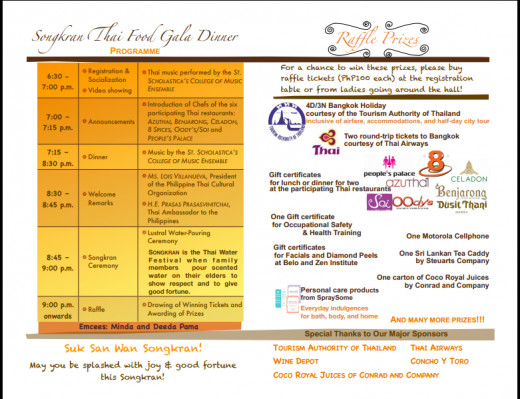 the evening's programme
