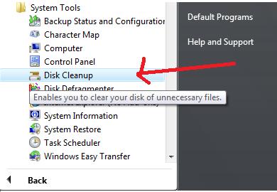 Here's how to find Disk Cleanup