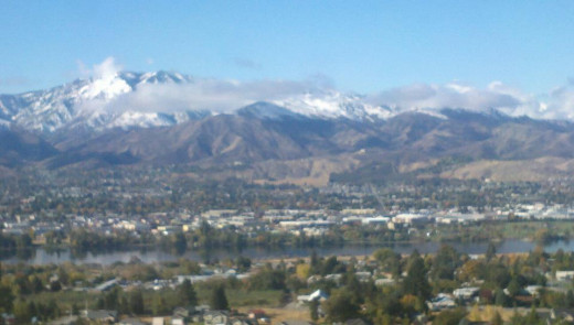 Wenatchee, as seen from East Wenatchee across the Columbia River.