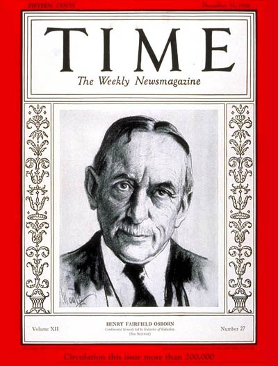 Osborn in Time Magazine, December 1928.