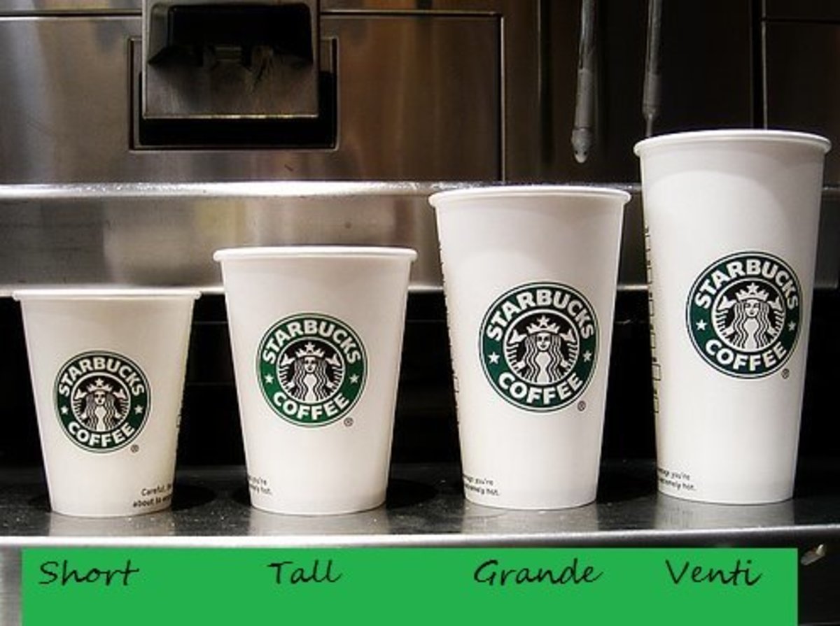 what is a standard menu size at starbucks