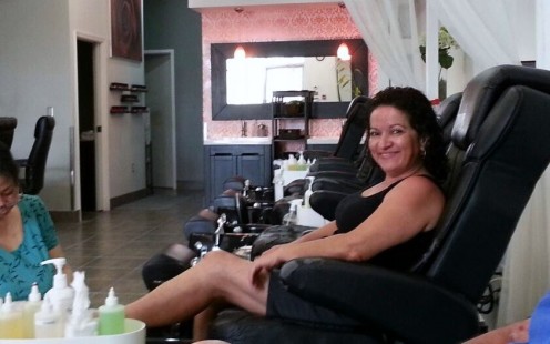 My first pedicure. It was a nice treat.
