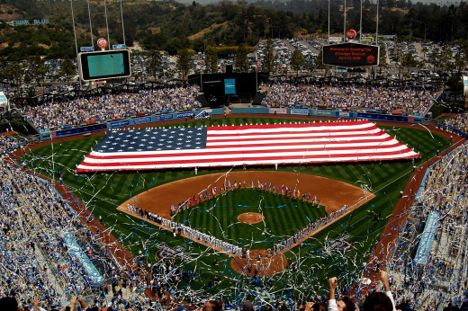 Dodger Fans Fill the Stadium