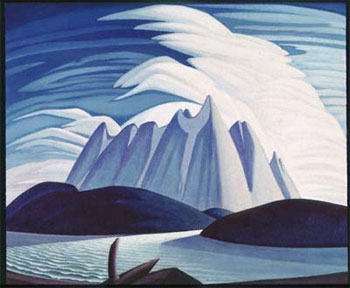The Group of Seven, Lauren S. Harris,   Lake & Mountains 1928 oil on canvas. 130.8 x 160.7cm   Gift from the Fund of the T. Eaton Co. Ltd. for Canadian Works of Art 1948, 2001 Art Gallery of Ontario