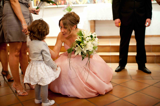 The cutest little bridesmaid