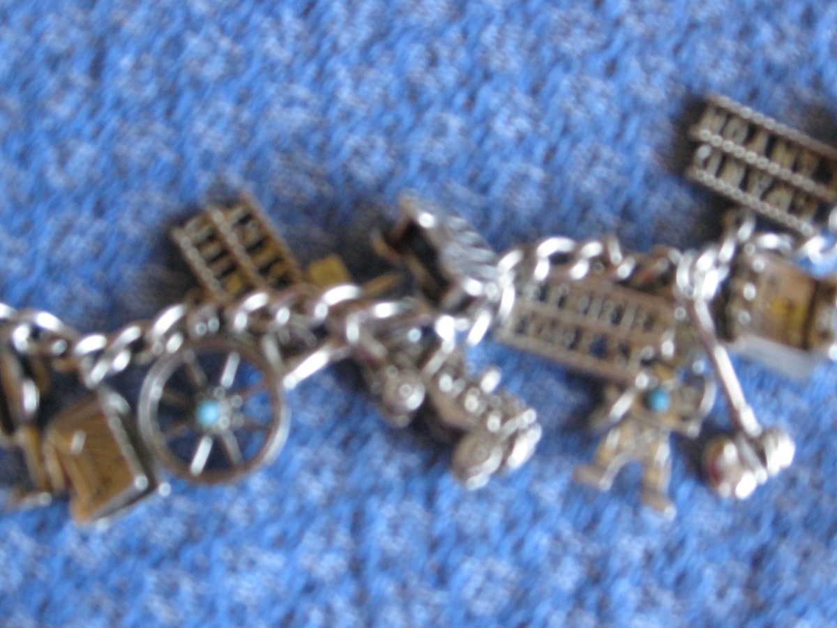 This charm bracelet is a mix of old and new Western theme charms.