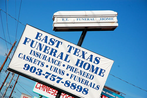 A sign of the times...funeral home business is like so many other business -- the owners are out to make a profit from your loss.