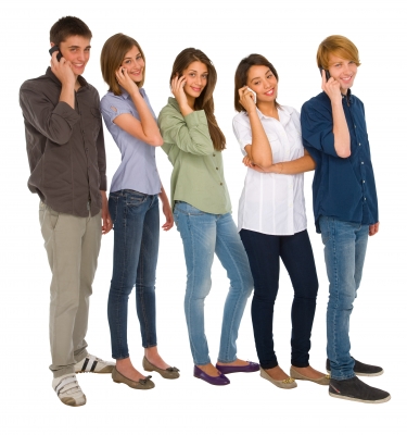 Teenagers looking for employment while on school break.