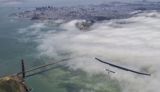 Flying above San Francisco and the Golden Gate