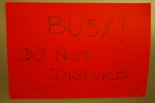 Is this the inaudible signal family, friends and co-workers experience when they try to approach you?