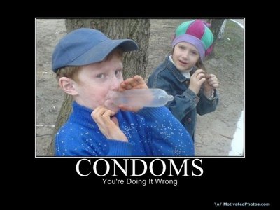 Condoms, balloons... when you're eight there is no difference. 