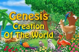 This is an imaginary photo of when the world was young, as it is described  in Genesis Creation. Here we can say that man has really a good imagination to invent all these things. 