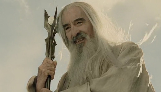 Saruman, the legendary Christopher Lee.....I bet Duck Dynasty would have him on! 