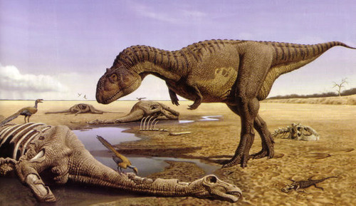 Majungasaurus as depicted by Raúl Martín.