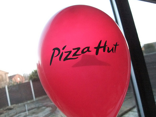 Pizza hut marketing balloon.