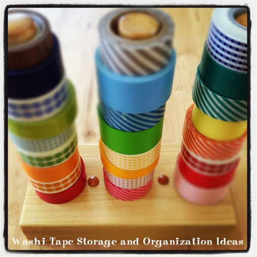 Washi tape holder, Stash supplies inside with screw-on lid!