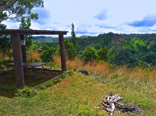 Grab a seat while you can.  This is one of the last structures you'll see before heading into pure wilderness.