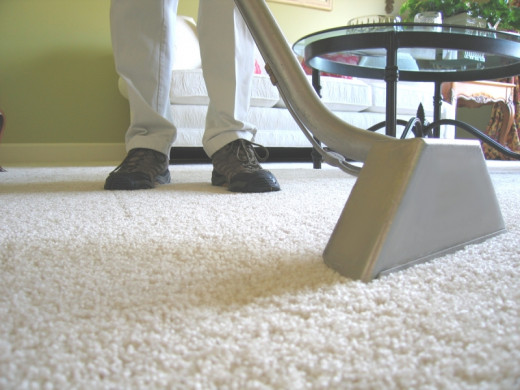 Cleaning the carpet can be a good exercise!