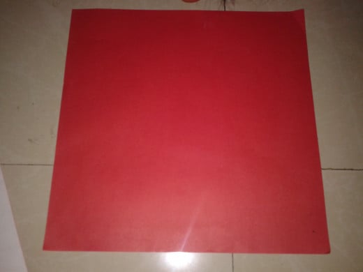  A square sheet of paper