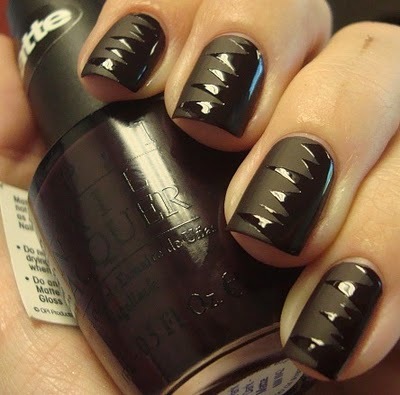 Matte Finish mixed with glossy finish in black