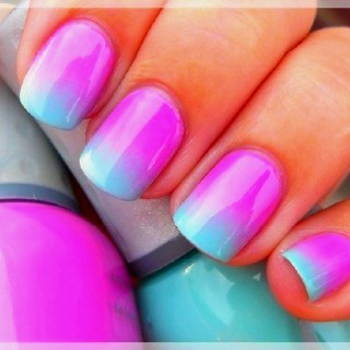 Pink-blue Ombre