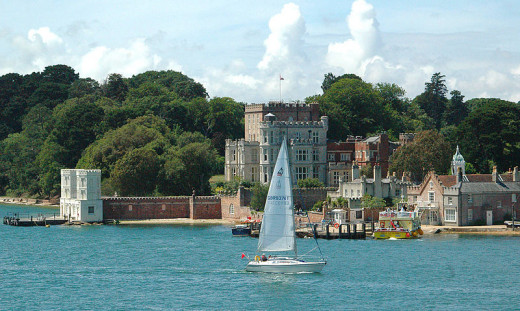 View of the castle on Brownsea Island, Dorset