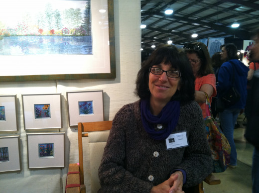 Artist Susan Levi-Goerlich at the Maryland Sheep and Wool Festival, May 4th 2013.