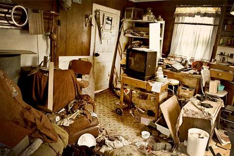 Hoarding warning signs: cluttered living spaces, inability to discard items, difficulty managing daily tasks, poor organization, shame or embarrassment, limited or no social activities.