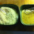 On the left is coconut mixed with almond flour, and in the right bowl eggs whisked with milk and hoisin sauce