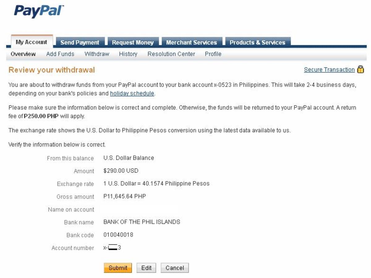 How To Transfer Money From Paypal To Bpi Toughnickel