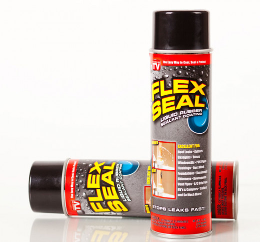 Flex Seal is an example of spray on rubber for repairing small leaks.