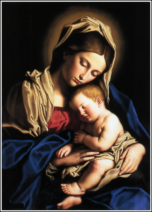 Mother Mary with baby Jesus