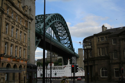 The Tyne Bridge in Newcastle upon Tyne, England, viewed from the Newcastle side