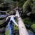 TJ following Jeff out on a log TJ following Jeff out on a log