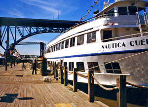The Nautica Queen on the Cuyahoga River.