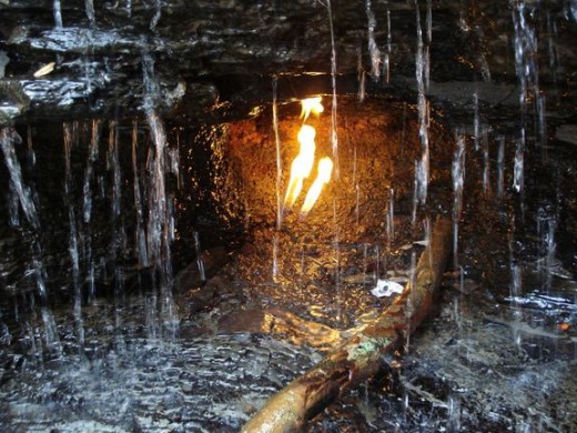 The eternal flame at Chestnut Ridge Park